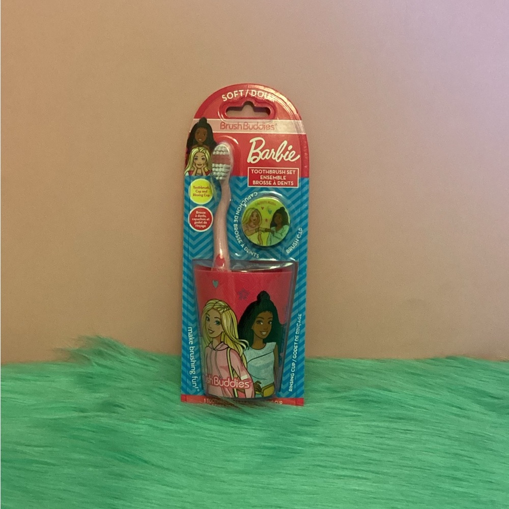 Barbie Brush Buddies Toothbrush Set - Pink